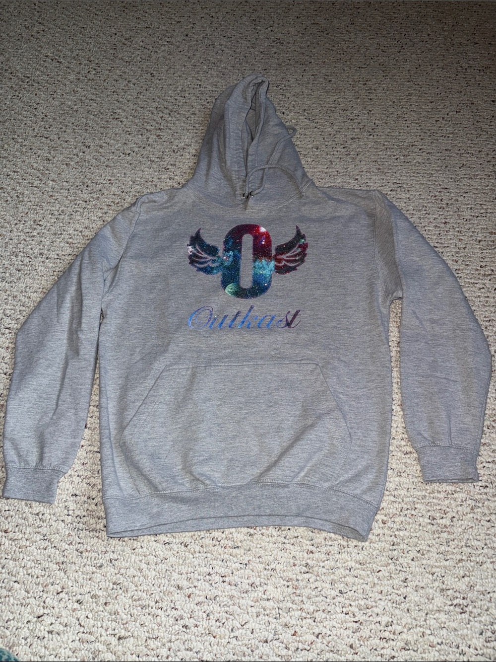 OutKast official Gray Graphic Hoodie Sweatshirt medium atliens